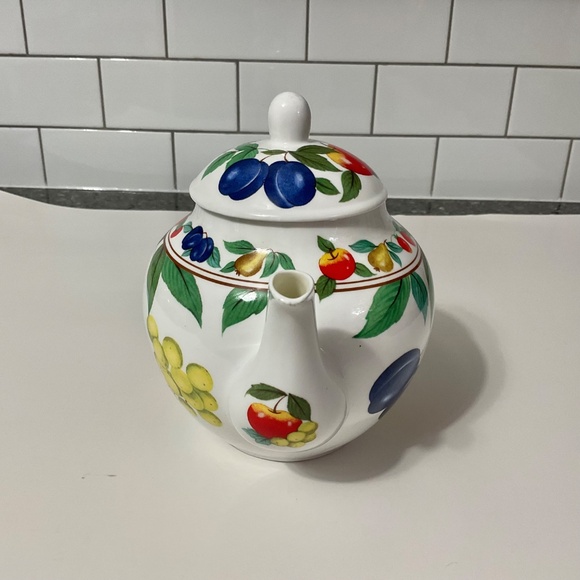 VTG Eden by Roy Kirkham English Fruit Motif Teapot 1992 - Picture 4 of 10